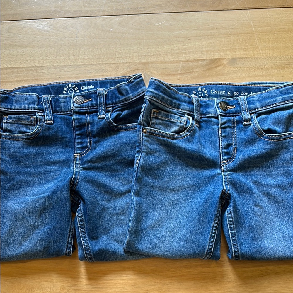 Primary Blue Straight Leg Jeans Classic Denim